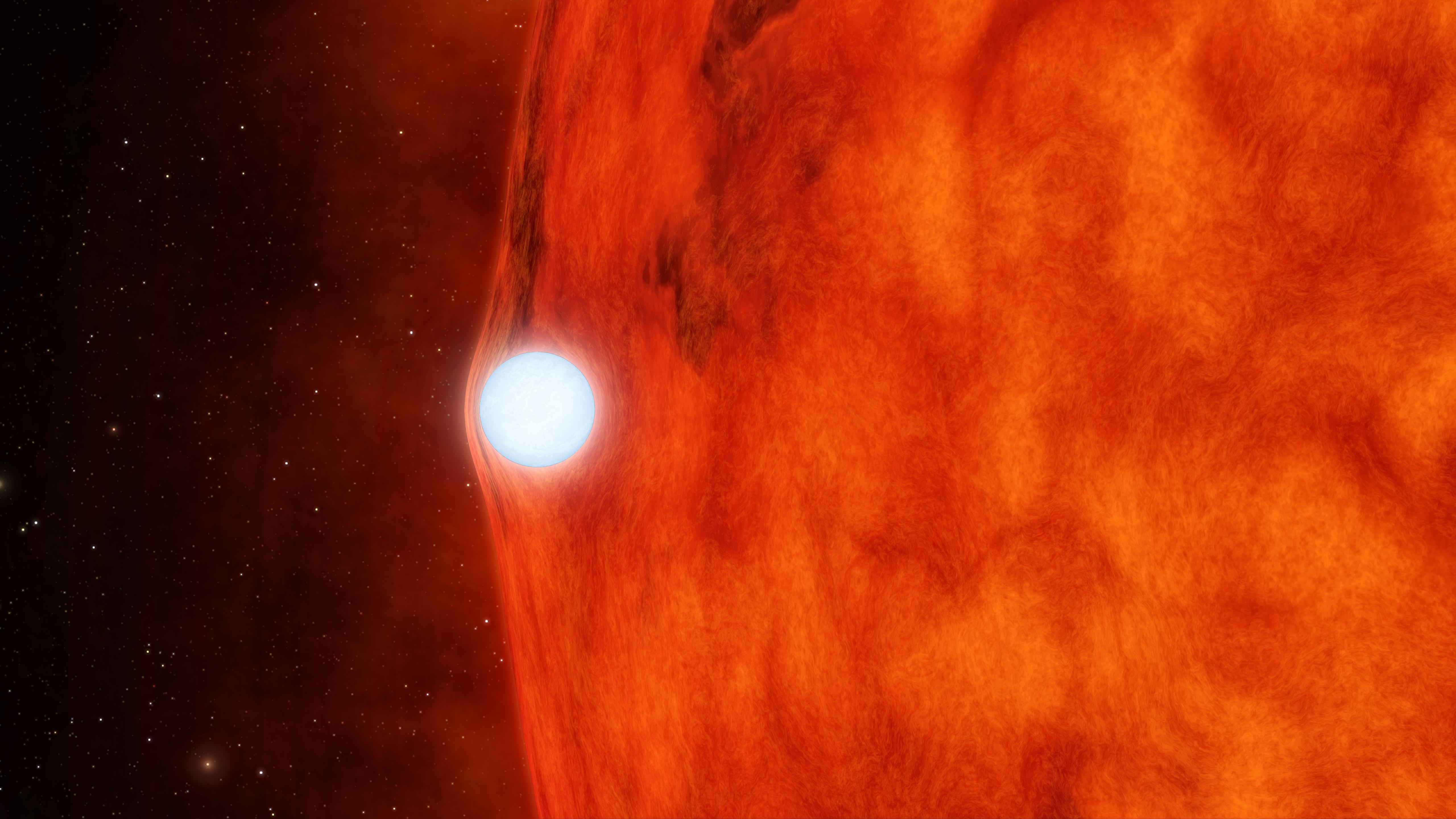 Super-Dense Dead Star Warps Light of Stellar Companion (Video)